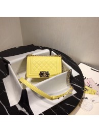 Knockoff Boy Chanel Flap Shoulder Bag Original Leather Yellow A67085 Gold HY24932iV87
