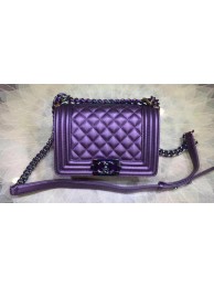 Knockoff Boy Chanel Flap Shoulder Bag Original Sheepskin Leather A67085 Violet HY21809eF76