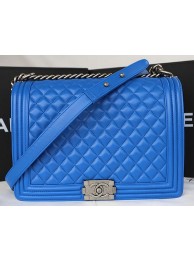 Knockoff Boy Chanel Flap Shoulder Bag Original Sheepskin Leather A67087 Blue HY24172fY84