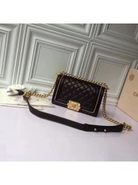 Knockoff Boy Chanel Flap Shoulder Bag Sheepskin Leather A67085E Black HY4612yN38