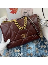 Knockoff Chanel 19 flap bag AS1162 Burgundy HY14136tU76