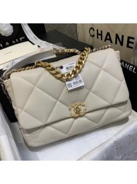 Knockoff chanel 19 large flap bag AS1160 AS1161 AS1162 Off white HY26006NL80
