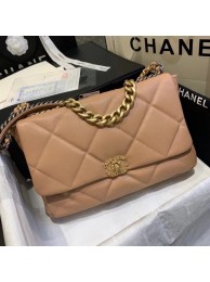 Knockoff chanel 19 large flap bag AS1162 light pink HY4297yK94