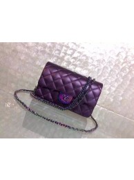 Knockoff Chanel 2.55 Series Flap Bag Fetal Cowhide Leather CF0932 Purple HY838ch31