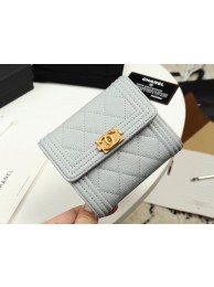 Knockoff Chanel Calfskin Leather & Gold-Tone Metal A80734 grey HY1501Ez66