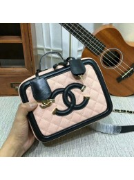 Knockoff Chanel Calfskin Leather Mini Shoulder Bag 6070 Pink HY10494eF76