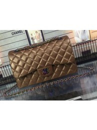 Knockoff Chanel Classic Flap Bag Original Deerskin Leather A1113 Bronze HY4524vf92