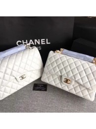 Knockoff Chanel Classic Flap Bag Original Leather A1113 White HY23084tp21