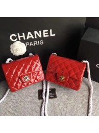 Knockoff Chanel Classic Flap mini Bag Original Leather A1115 Red HY4247yN38