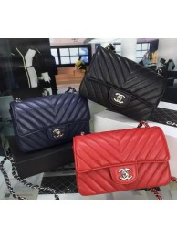 Knockoff Chanel Classic MINI Flap Bag Chevron Caviar Leather V8500 HY509vf92