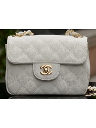 Knockoff Chanel Classic MINI Flap Bag White Cannage Pattern A1115 Gold HY11427iV87