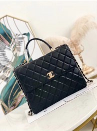 Knockoff Chanel coco flap bag with top handle A92237 black HY5929tp21