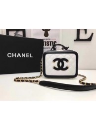 Knockoff Chanel Cosmetic Bag Original Cannage Pattern A93341 White HY3328WW40