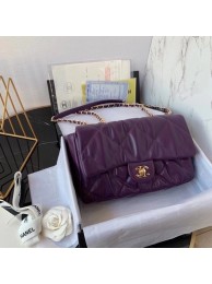 Knockoff Chanel flap bag Calfskin & Gold-Tone Metal AS2231 purple HY2598WW40