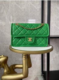 Knockoff Chanel flap bag Grained Calfskin AS2357 green HY8851NL80