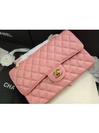 Knockoff chanel flap bag Iridescent Grained Calfskin&Gold-Tone AS1112 pink HY18318JF45