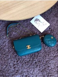 Knockoff CHANEL Flap Bag Lambskin&Gold-Tone Metal AS1094 blue HY631tU76