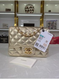 Knockoff Chanel Flap Lambskin Shoulder Bag A01115 gold HY10502yK94
