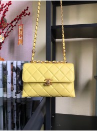 Knockoff Chanel Flap Lambskin Shoulder Bag AS3011 yellow HY8801Ez66