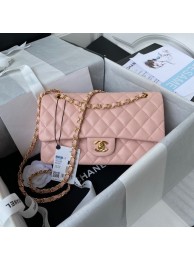 Knockoff Chanel Flap Shoulder Bag Grained Calfskin A01112 gold-Tone Metal pink HY16879tp21