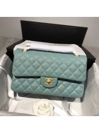 Knockoff Chanel Flap Shoulder Bag Original Caviar Leather CF1112 light green HY73cS18