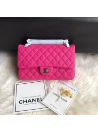 Knockoff Chanel Flap Shoulder Bag Original Deer leather A1112 rose silver chain HY3794vf92