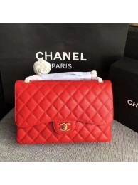 Knockoff Chanel Flap Shoulder Bags Red Original Calfskin Leather CF1113 Gold HY19386Ez66