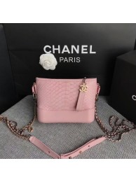 Knockoff Chanel Gabrielle Mini Shoulder Bag Original Python Leather 8122A Pink HY24893cS18