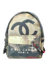 Knockoff Chanel Graffiti Printed Canvas Backpack A92353 Black HY16149tp21
