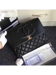 Knockoff Chanel Grained Calfskin & Gold-Tone Metal A91869 Black HY112iV87