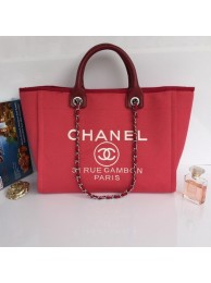 Knockoff Chanel Large Canvas Tote Shopping Bag A68046 Rose HY24902fY84