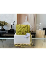 Knockoff Chanel MINI Flap Bag Original Sheepskin Leather 1115 Lemon HY7939eF76