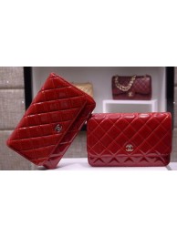 Knockoff Chanel mini Flap Bag Patent Leather A33814C Red HY21436tU76