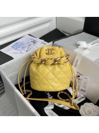 Knockoff chanel mini Lambskin tote AS2390 yellow HY8262yN38