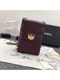 Knockoff Chanel Original Clutch with Chain A81226 Calfskin & Gold-Tone Metal A81226 Burgundy HY15040Bt18