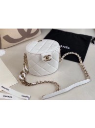 Knockoff Chanel Original Leather Cosmetic Bag Resin Chain Bag C63298 White HY24567iV87