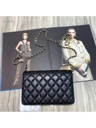Knockoff Chanel Original Sheepskin Leather Shoulder Bag 33815 Black HY4097fY84