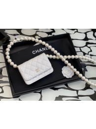 Knockoff Chanel Sheepskin Original Leather Pocket AP2059 white HY1136Ez66