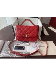 Knockoff Chanel Shoulder Bag Original Leather Red 63593 Gold HY13573JF45