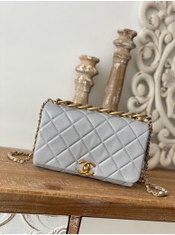 Knockoff Chanel SMALL FLAP BAG Lambskin & Gold-Tone Metal AS3367 light gray HY1855Lg61