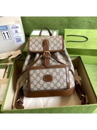 Knockoff Gucci Backpack with Interlocking G 674147 Brown HY19611tU76