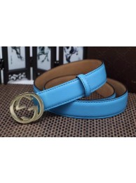 Knockoff GUCCI Belt G1897 SkyBlue HY17237fY84