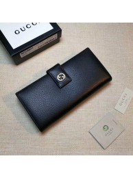 Knockoff Gucci Calf leather Wallet 337335 black HY9391tU76