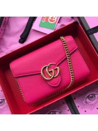 Knockoff Gucci Calfskin Leather Shoulder Bag 401232 Peach HY10658cS18