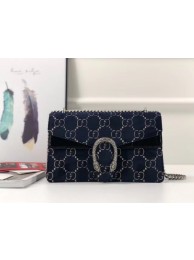 Knockoff Gucci Dionysus GG velvet small shoulder bag 400249 blue HY1734eF76