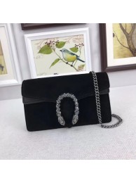 Knockoff Gucci Dionysus Velvet Super mini Bag 476432 Black HY2233WW40