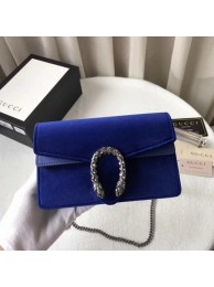 Knockoff Gucci Dionysus Velvet Super mini Bag 476432 Blue HY24863WW40