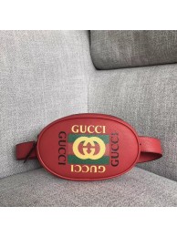 Knockoff Gucci GG Calfskin Leather belt bag 476434 red HY3517yN38