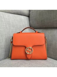Knockoff Gucci GG Cowhide top quality tote bag 510302 orange HY9233ch31