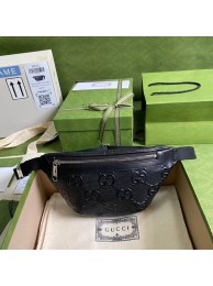 Knockoff Gucci GG embossed belt bag 658582 black HY1163JF45